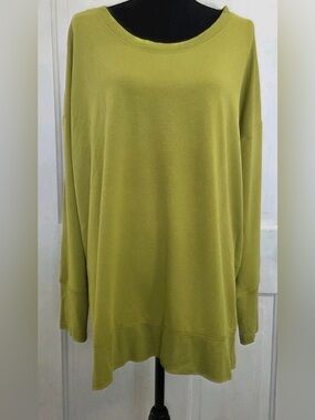 Reflex Olive Green Long Sleeve Lightweight Sweater